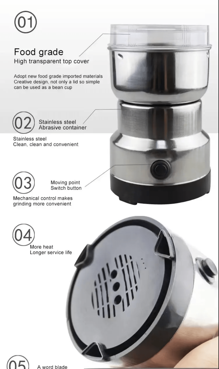 Stainless Steel - Spice Grinder