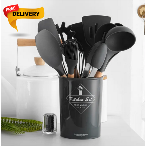 12 Pcs Silicone Cooking Spoon